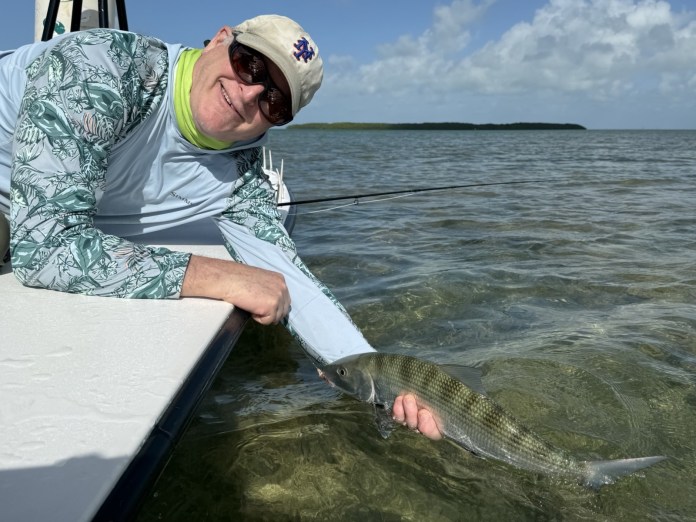 Angler with bonefish