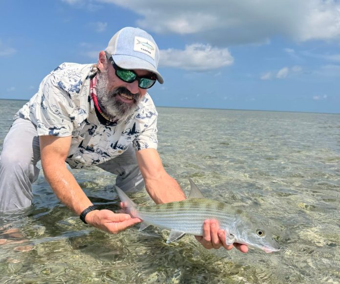 Angler with bonefish