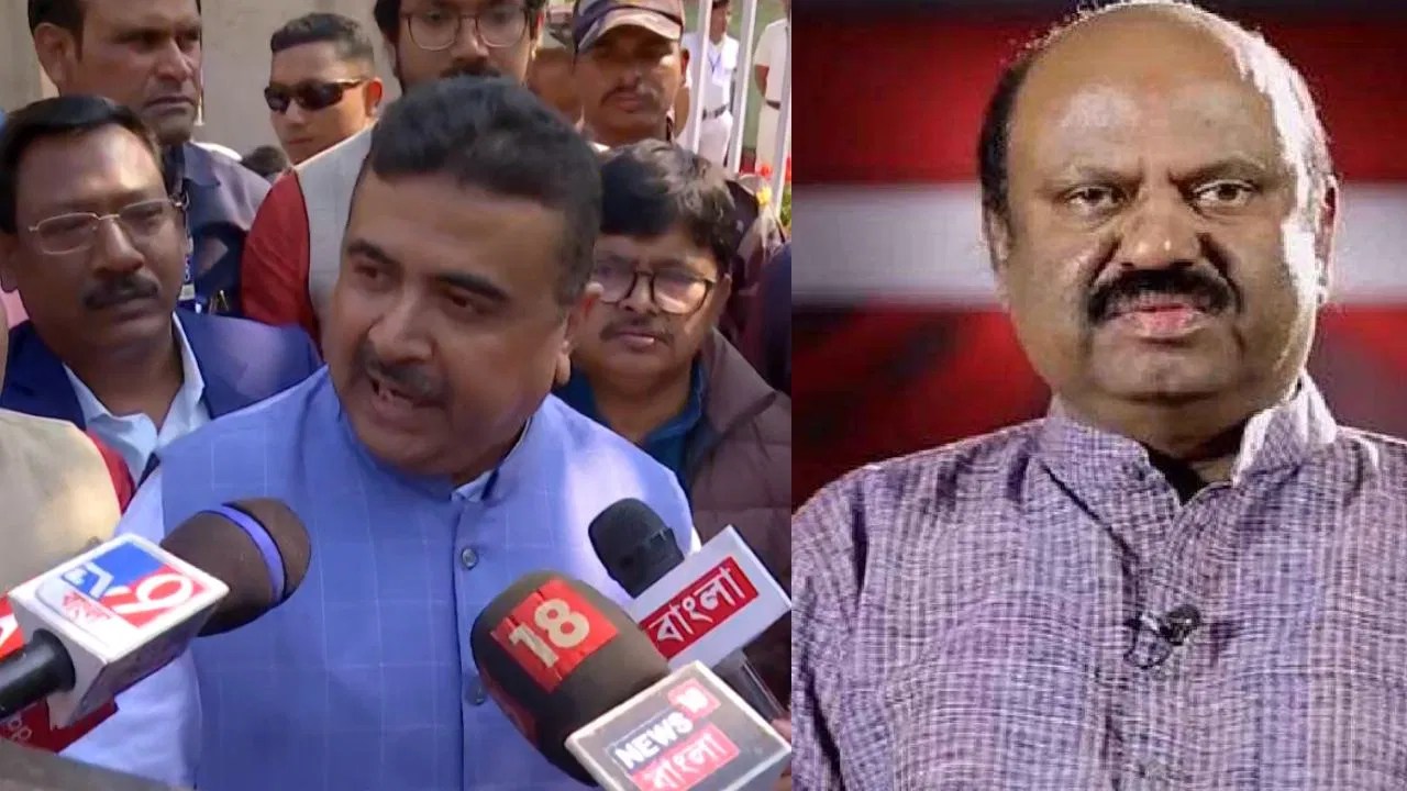 সন্দেশখালির ঘটনায় হস্তক্ষেপ করুক রাজ্যপাল, প্ল্যাকার্ড হাতে রাজভবনের সামনে বিক্ষোভ বিজেপির, ডেডলাইন বেঁধে দিলেন শুভেন্দু