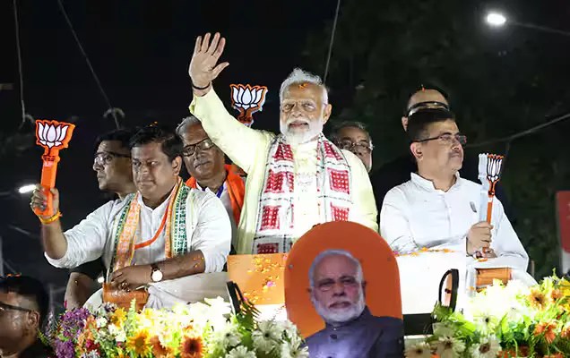 Road show of Modi in Kolkata, Narendra Modi, road show, Kolkata, love, emotion, 2024 Lok Sabha Election,