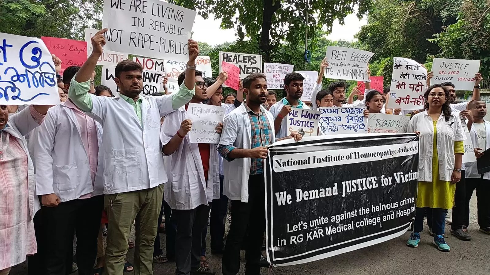 Swasthy Bhaban, CGO Complex, Doctors, rally, protest, R G Kar Case