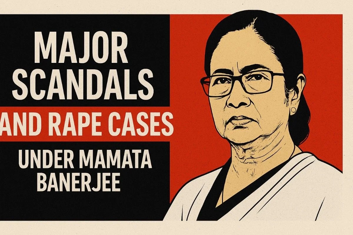 Major scandals and rape cases under Mamata Banerjee's government in West Bengal.