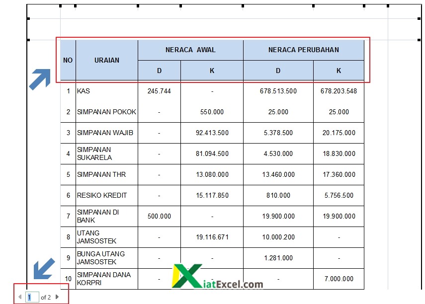 Mengatur rows to repeat at top untuk memunculkan header tabel otomatis di tiap halaman excel · klik menu file > page setup. Cara Mengulang Judul Tabel Excel Agar Tercetak Di Setiap Halaman Kiatexcel Com