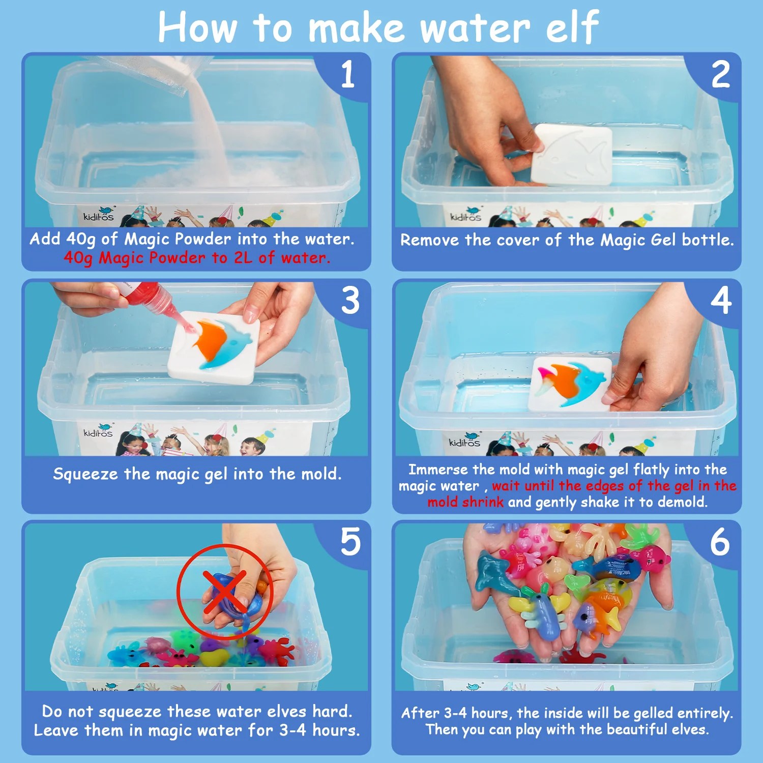 Magic Water Elf Toy Kit 25 Colors New Kiditos