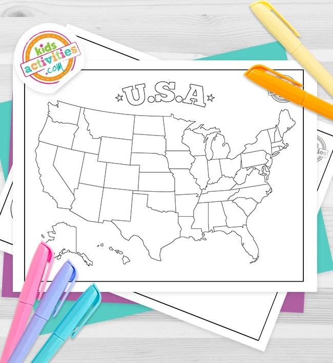 US Map Colors Decoding The Palette United States Map Coloring Pages Feature Image 1 