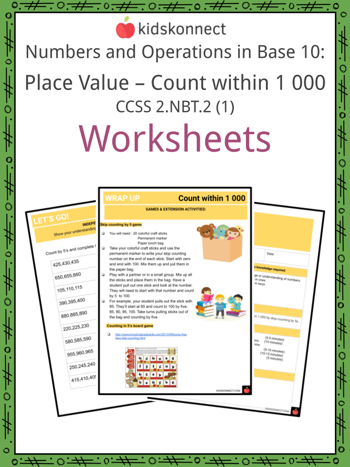 numbers and operations in base 10 place value count within 1000 ccss 2 nbt 2 1 worksheets activities kidskonnect
