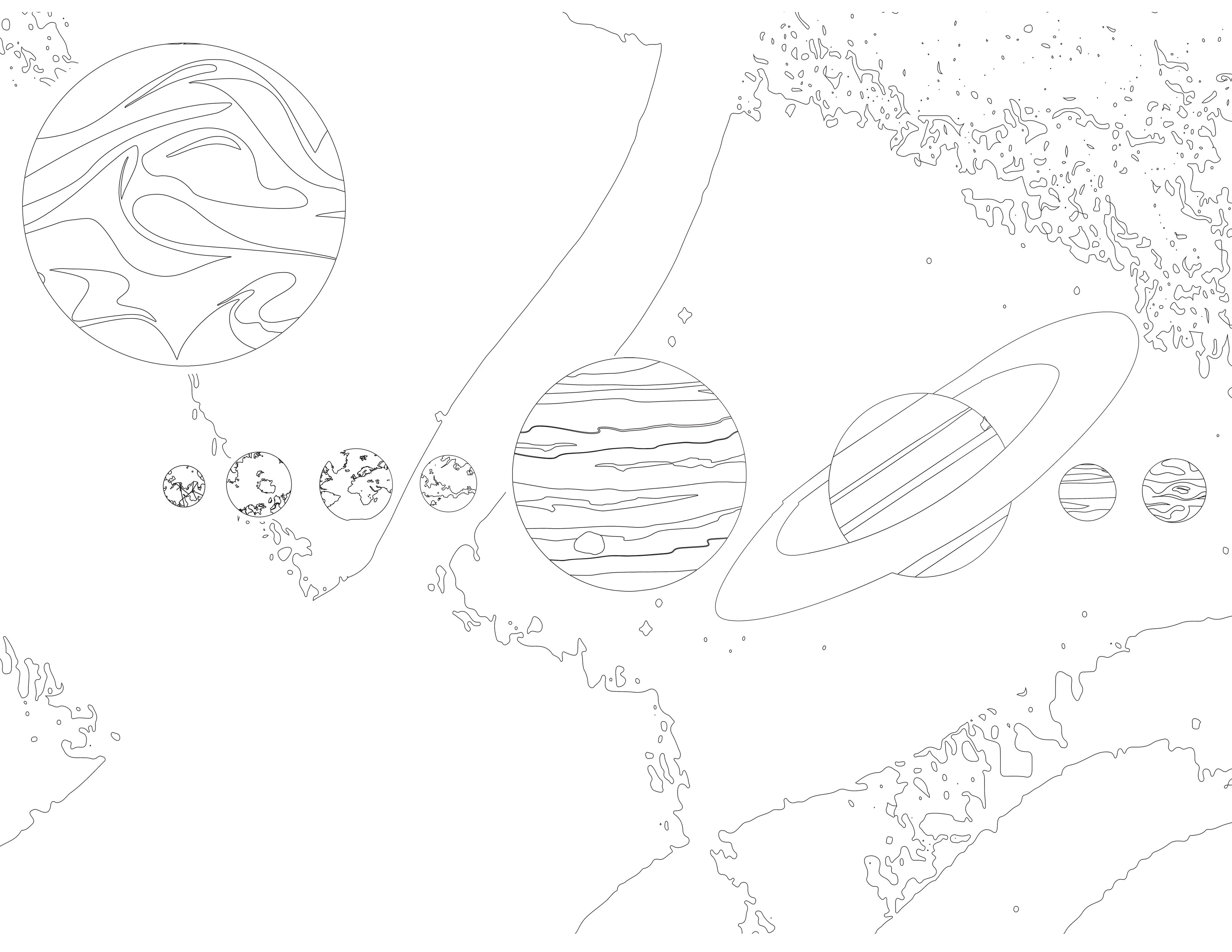 Printable Solar System Coloring Pages 2025