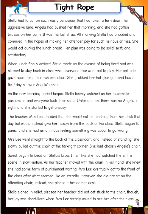 Narrative writing example - Tight Rope