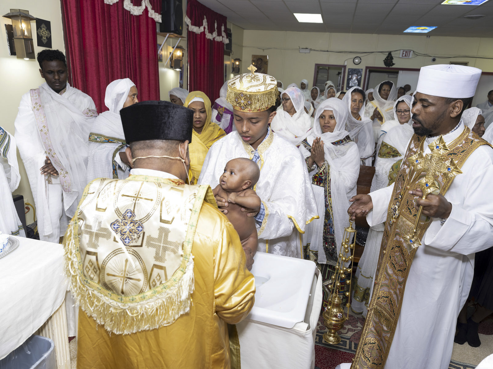 A baptism at Debre Selam Kidus Michael Wekidist Arsema