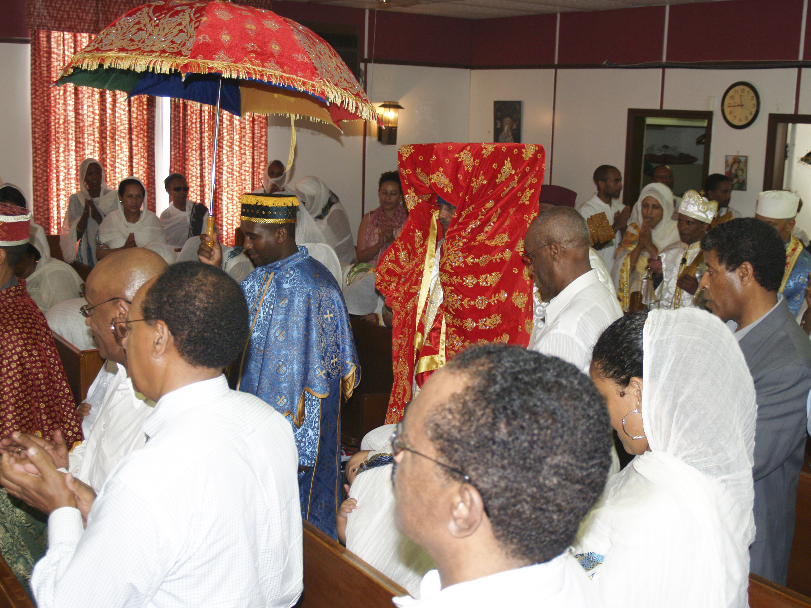 The Tabot carried around the church at Sene Michael