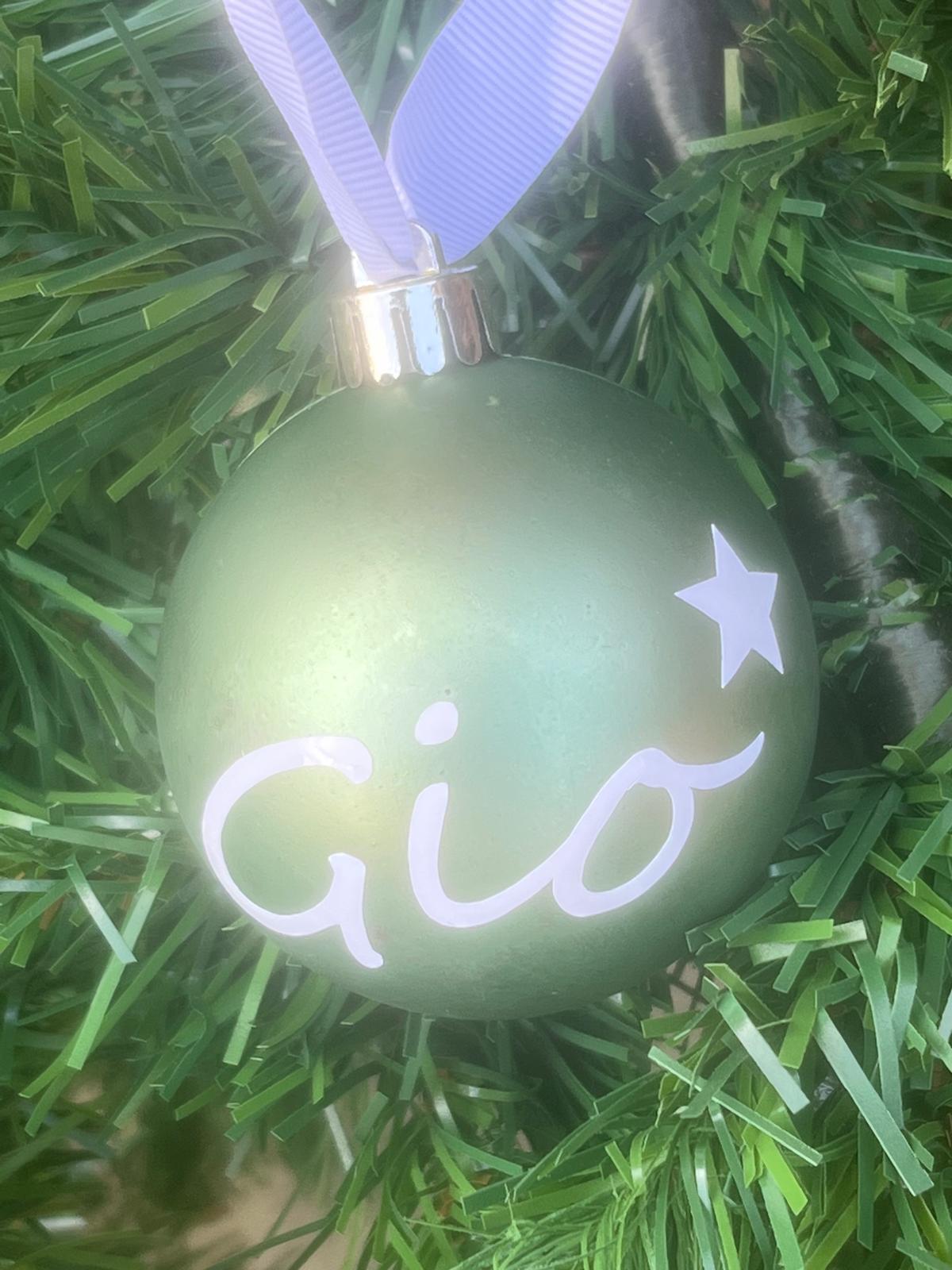 Kerstbal met ster - Afbeelding 2