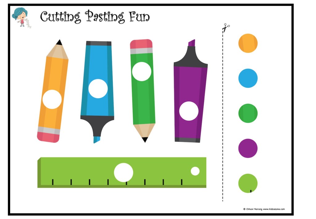 Cutting and Pasting fun with Shapes - Circles