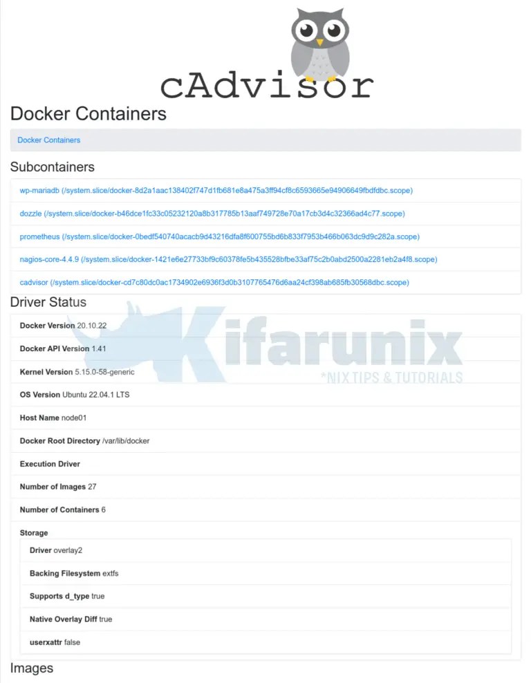 Monitor Docker Containers Metrics Using Grafana - Kifarunix.com