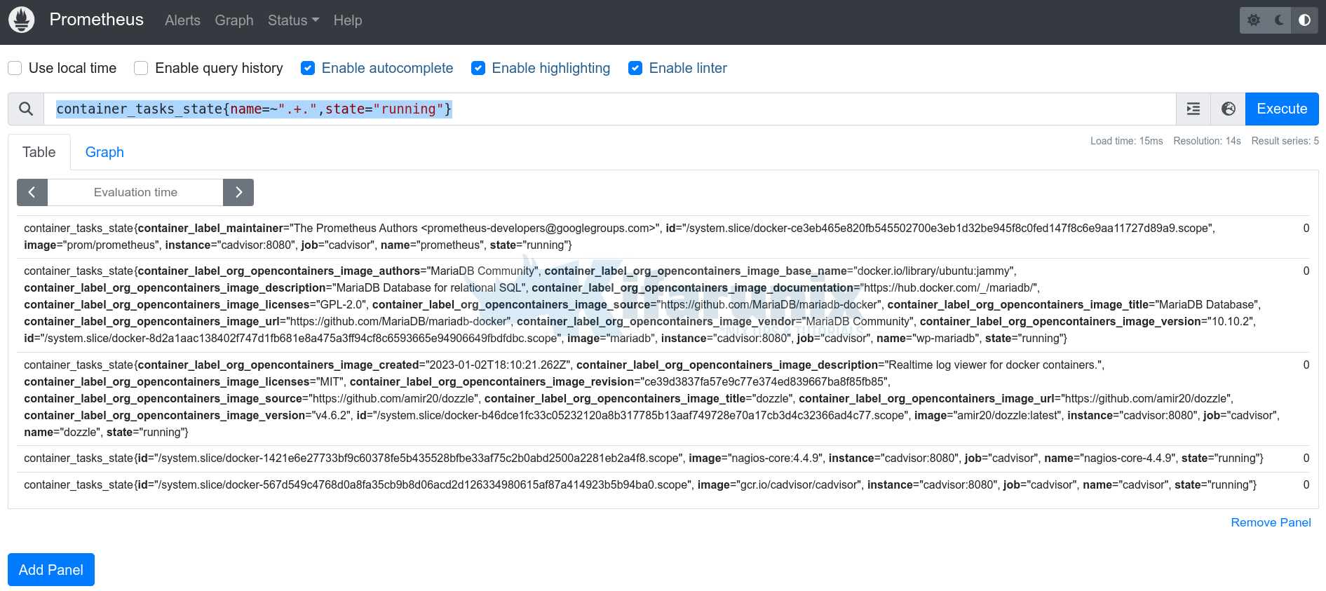 Monitor Docker Containers Metrics Using Grafana - Kifarunix.com