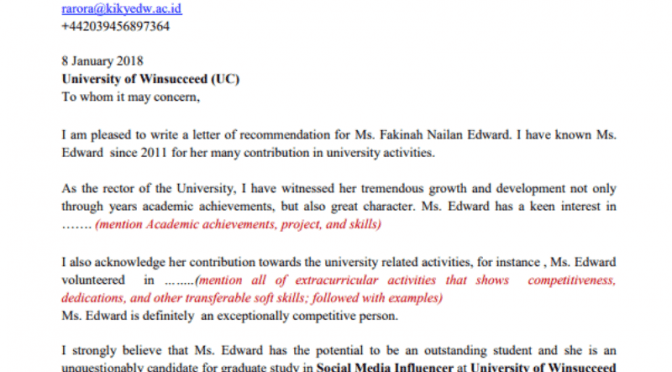 Here's a guide on getting the best letter possible, including who to ask, how to ask your letter writer, and important strategies. Recommendation Letter Kiky Edward Scholarship Is For Everyone