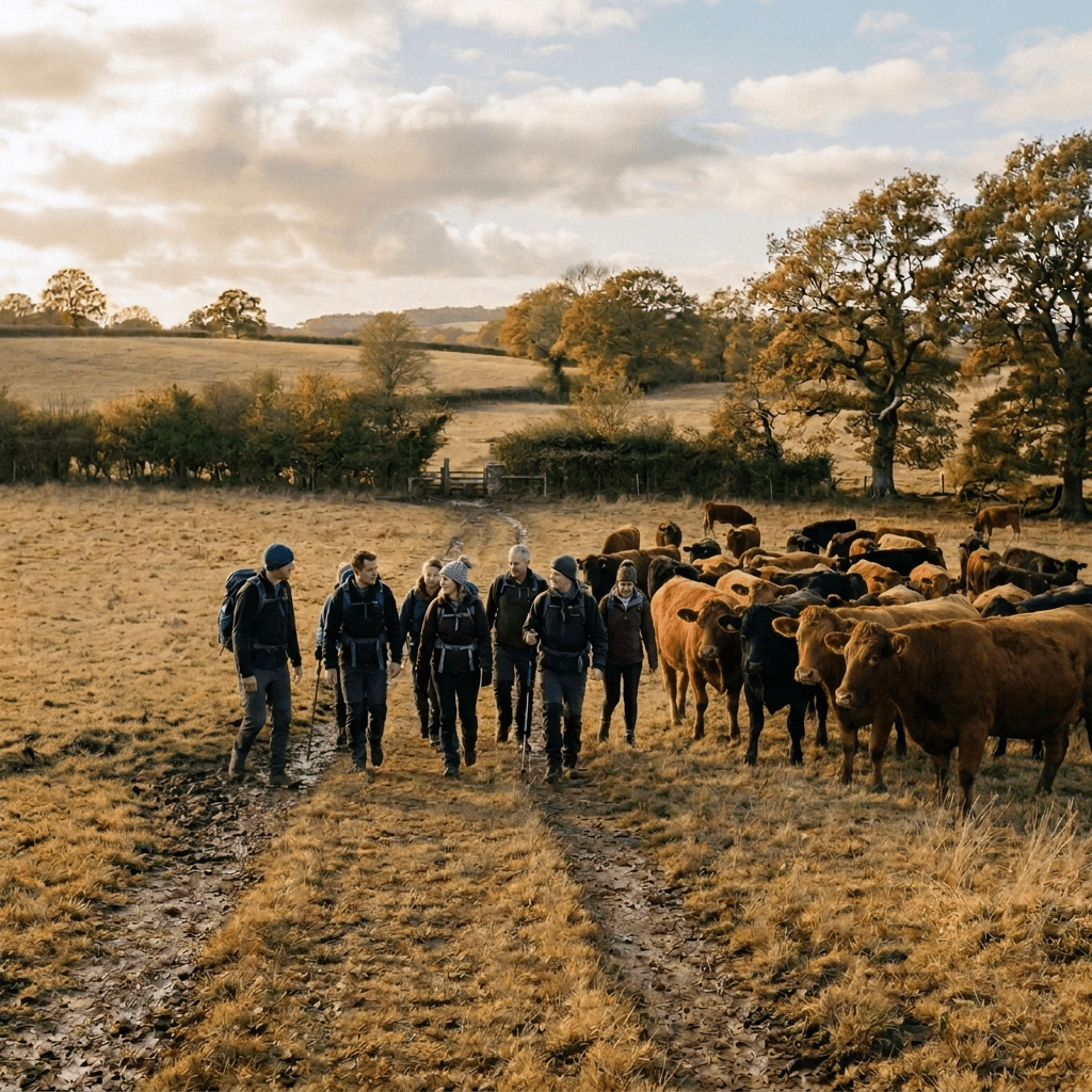 Hungry bullocks charge at walkers