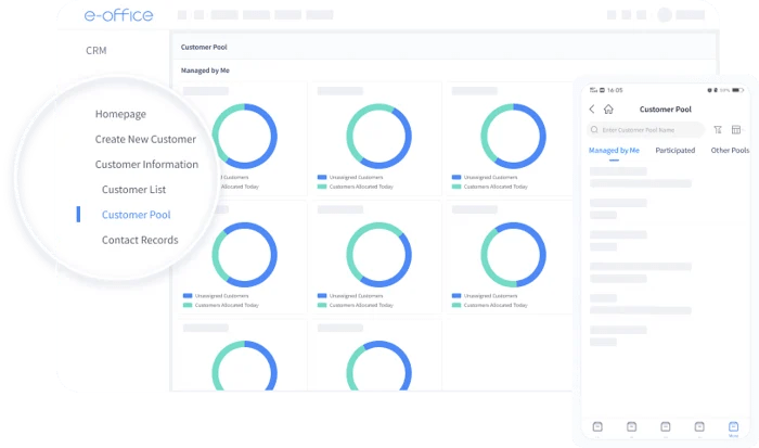 e-office customer pool