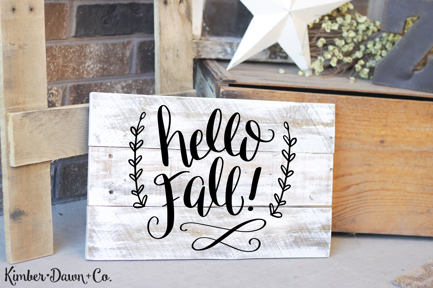 Freebie Friday! Hand Lettered Hello Fall Free SVG Cut File (PNG, Studio3) | DawnNicoleDesigns.com