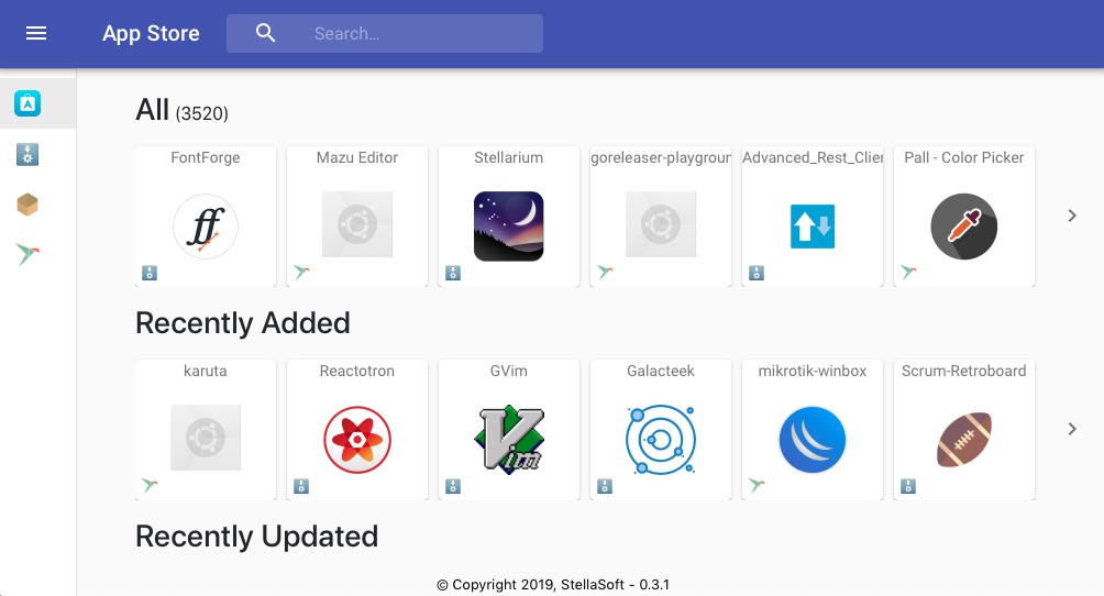 The linuxappstore.io website