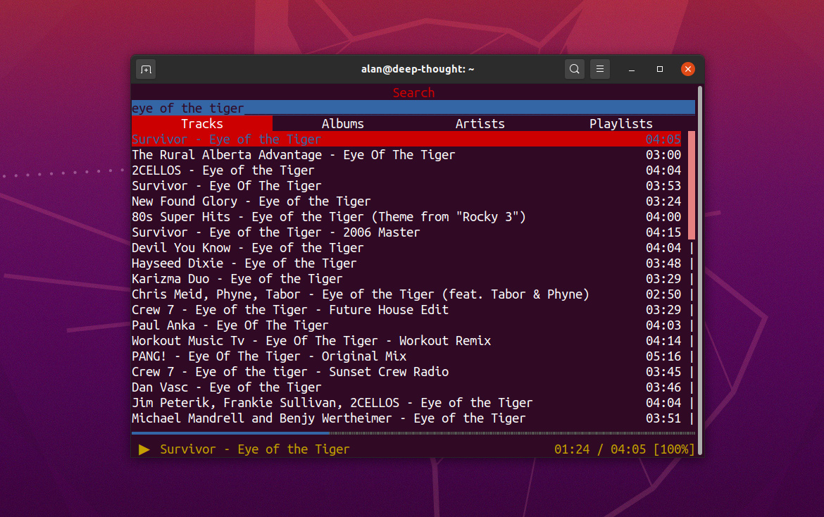 ncspot spotify terminal app