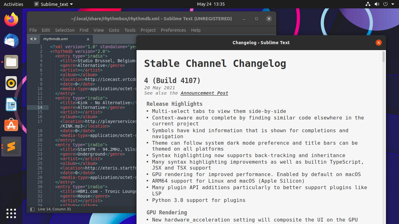 sublime text 4 linux screenshot