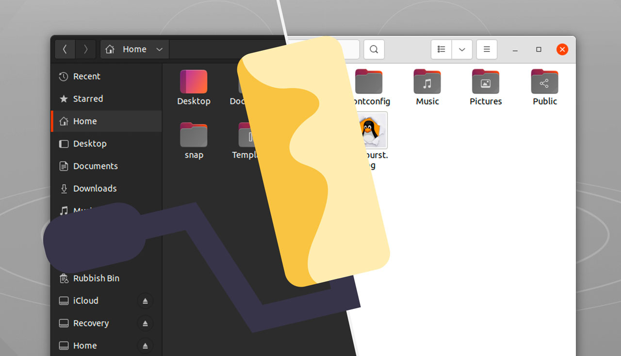 Yaru light and dark theme