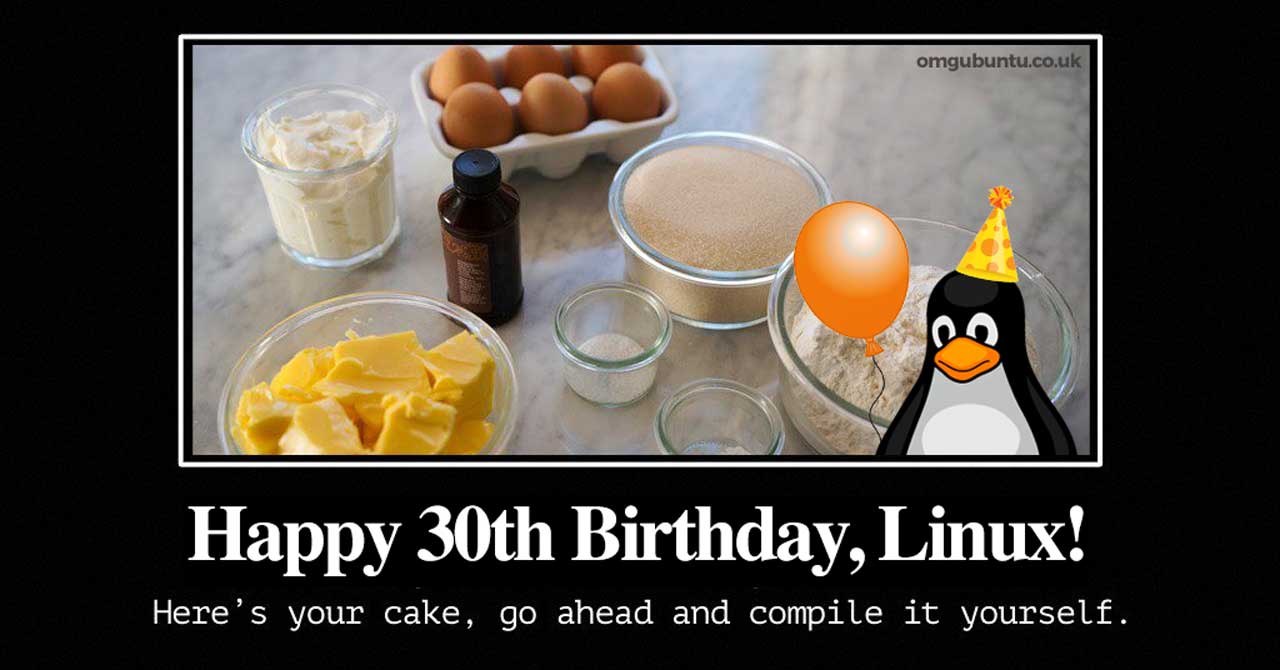 Linux birthday cake meme