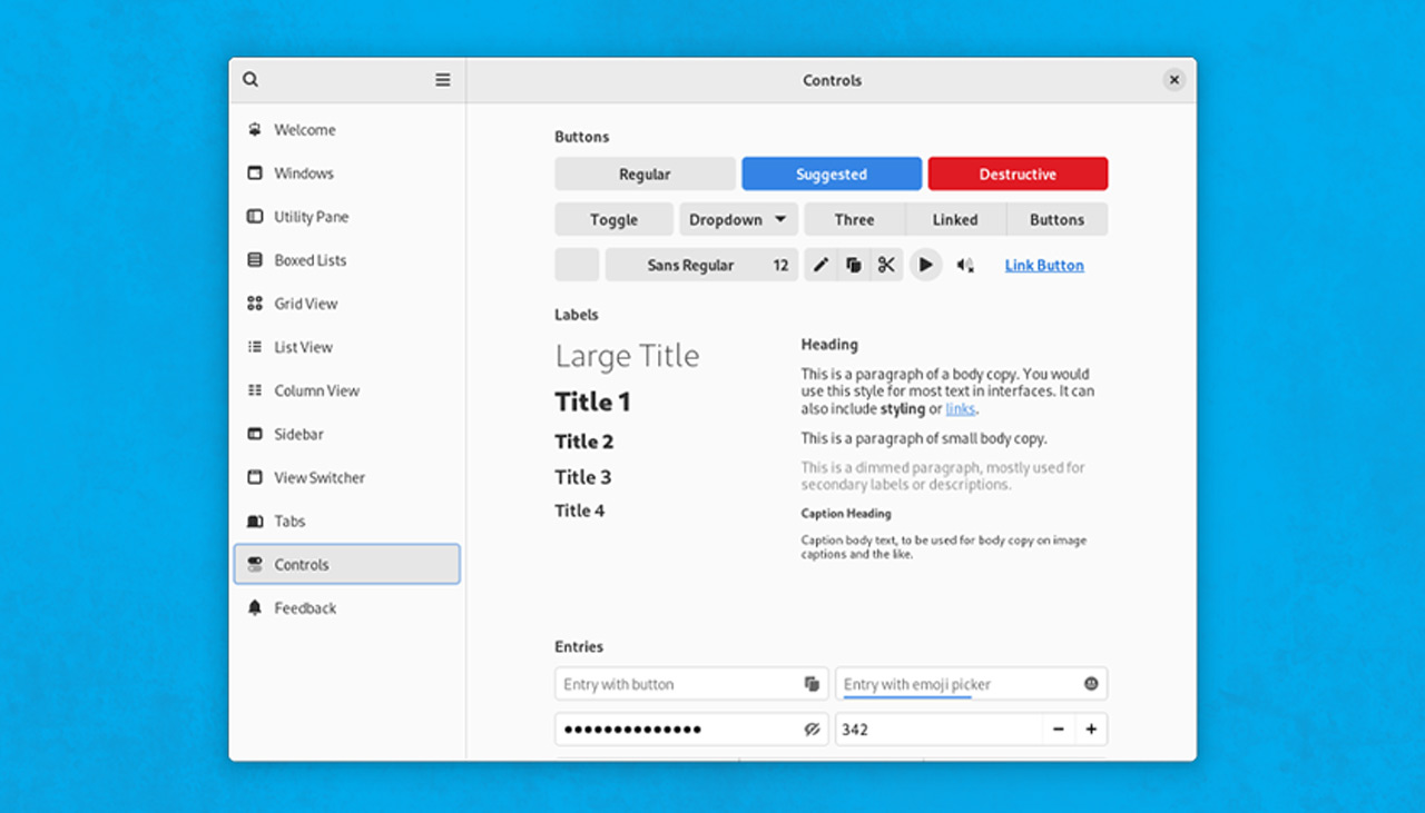 a screenshot of libadwaita style