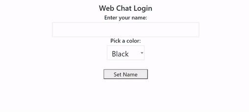 A gif of two users chatting with each other.