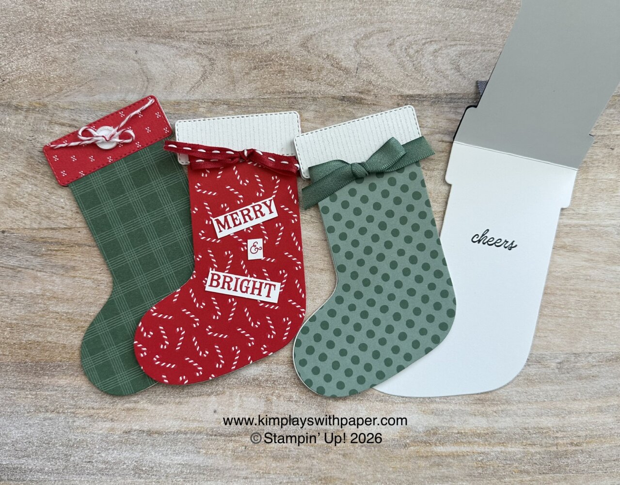 Stitched Stocking Shaped Cards and Tags