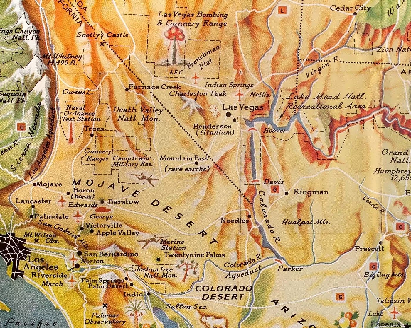 Mojave Desert Map Geographic MP Map 1440x1120 