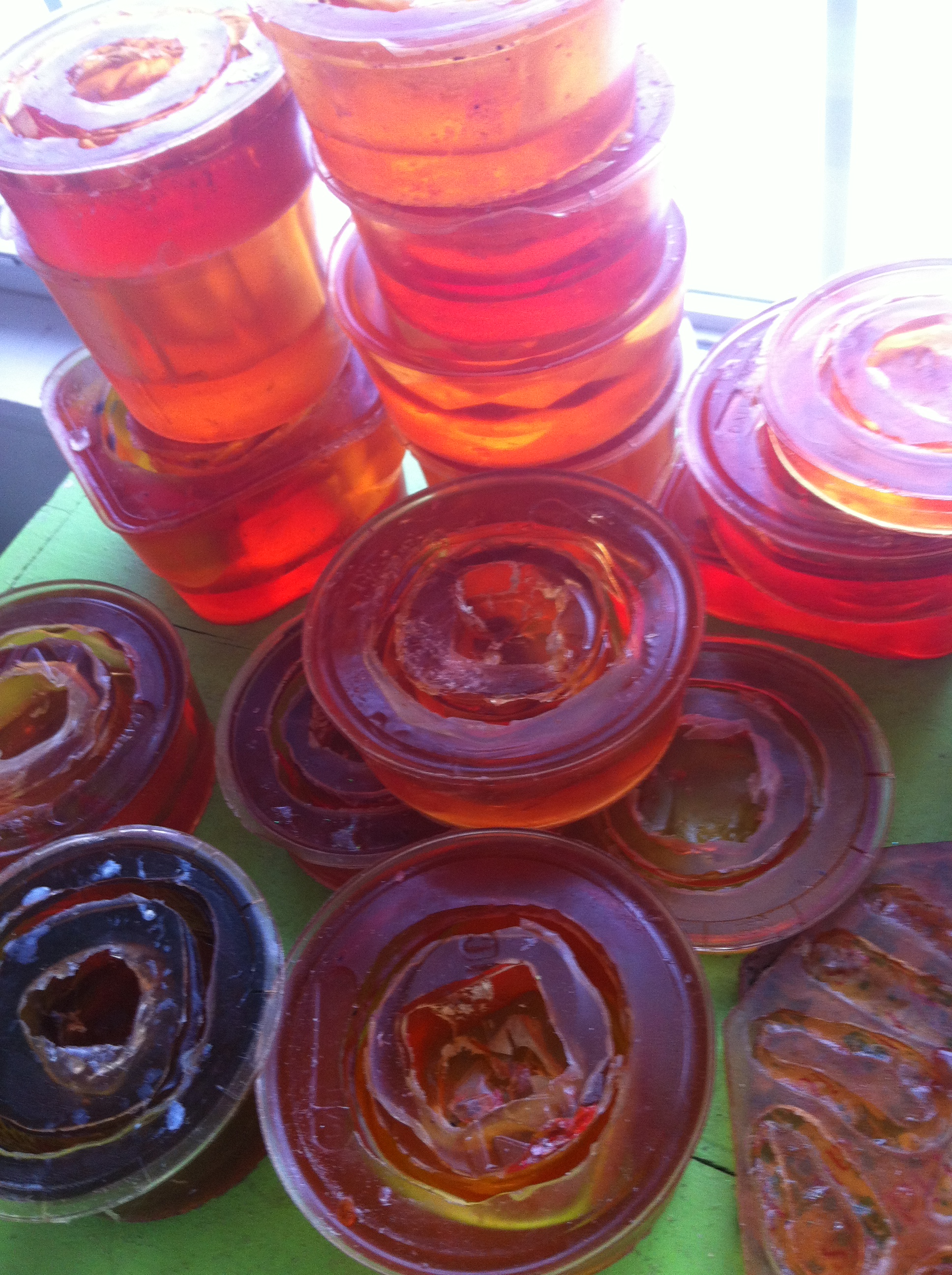 A Stack of bangle molds