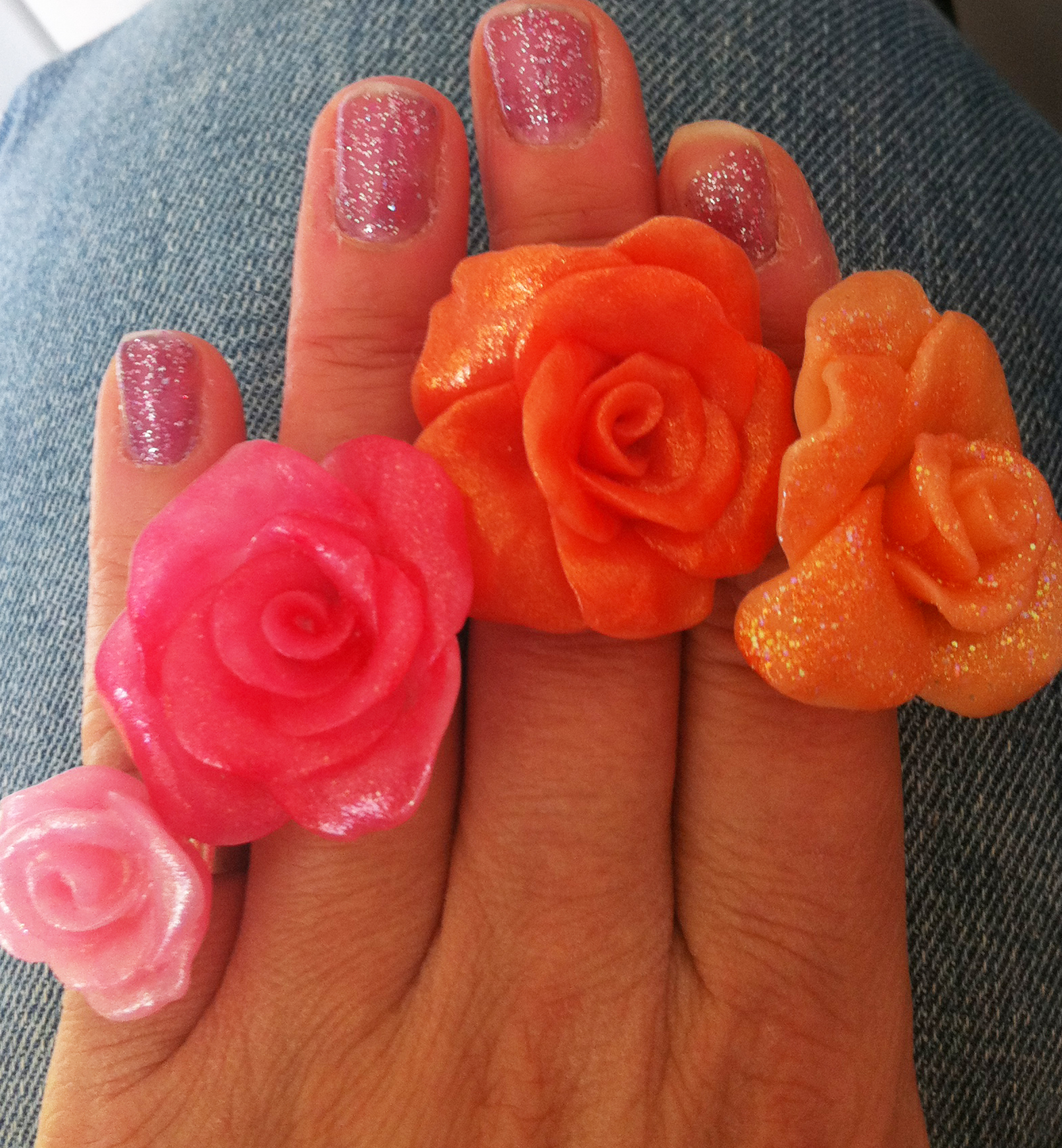 Translucent Clay Rings