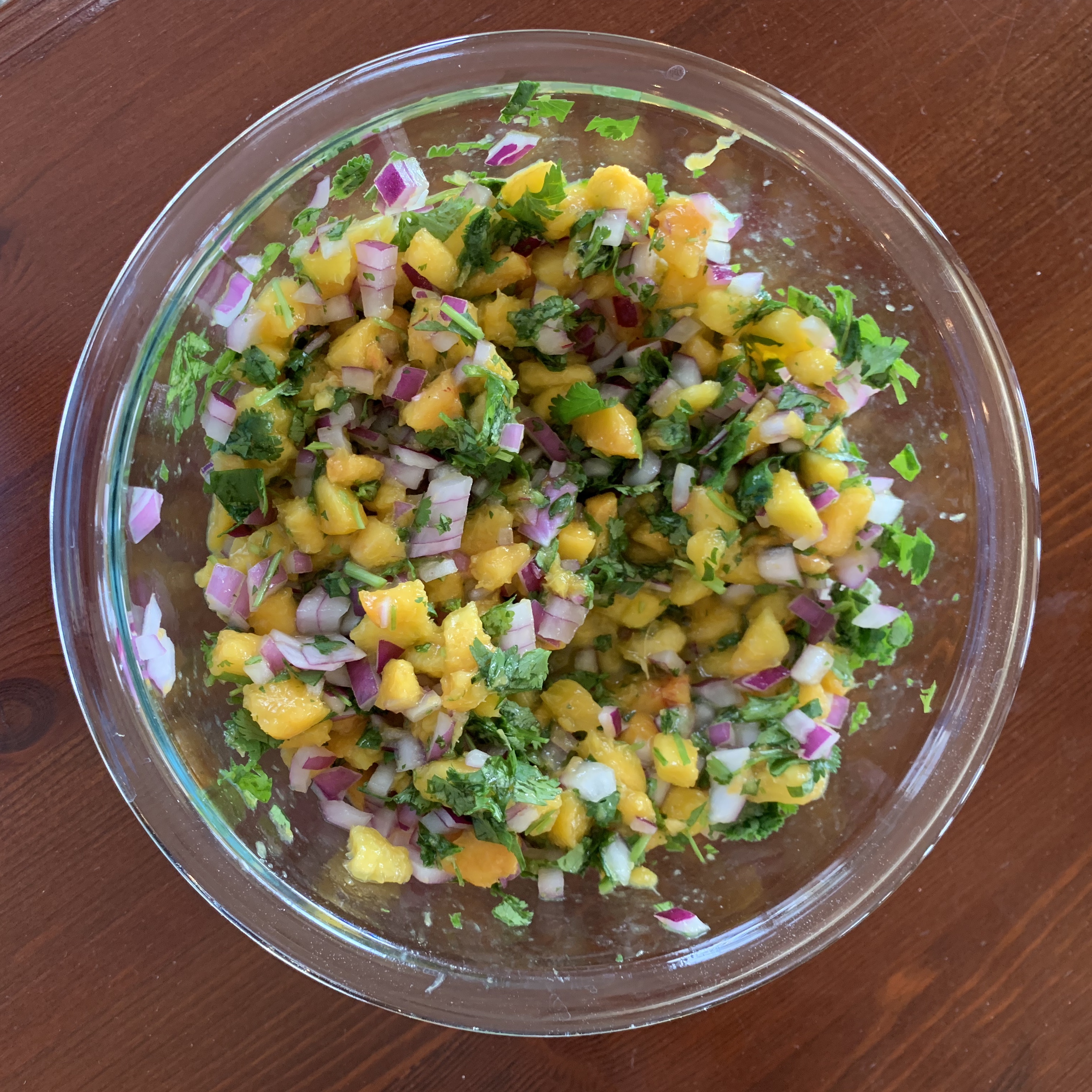 Bowl of Peach Salsa