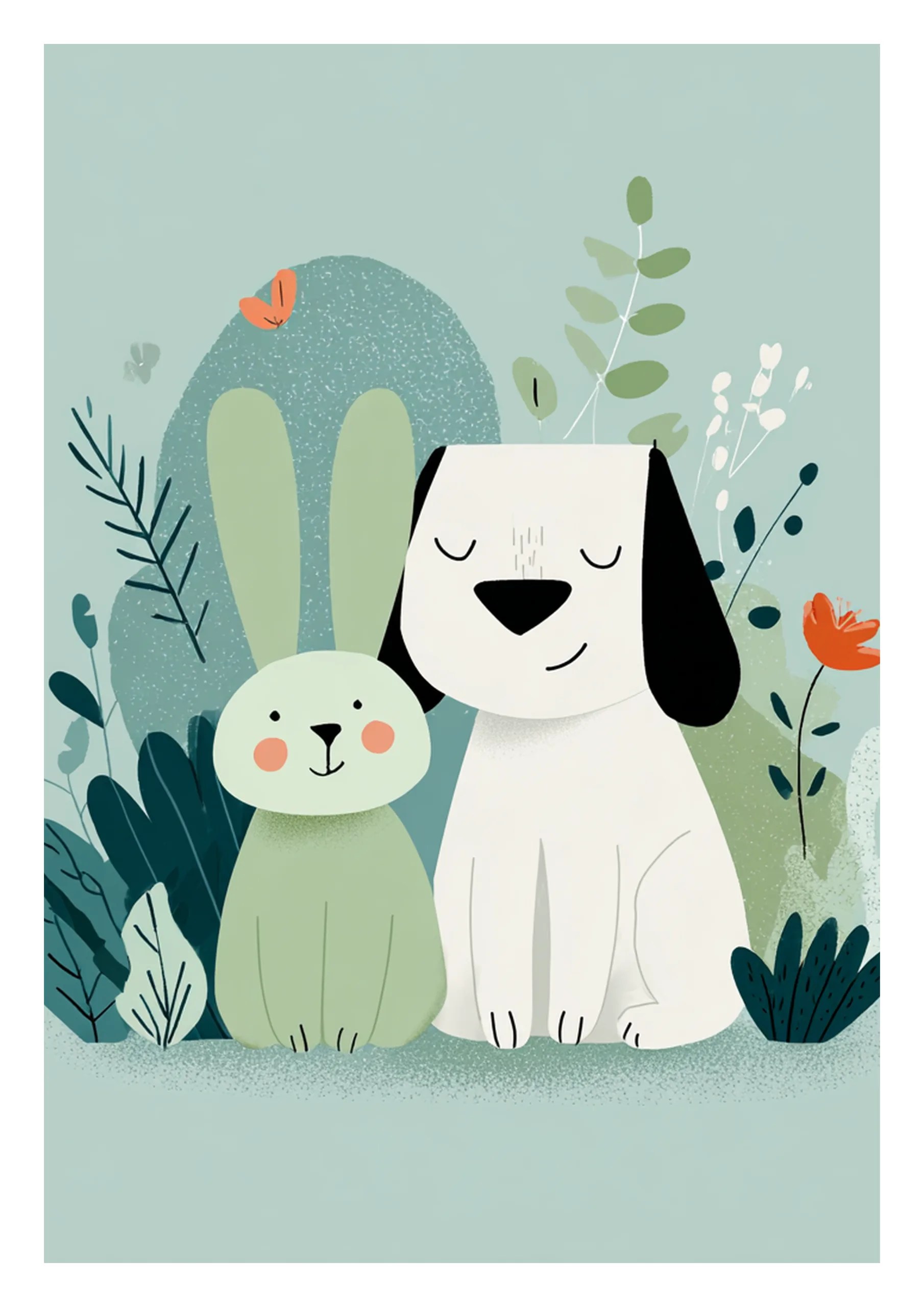 Buenos amigos II — Lámina decorativa | Kincho Estudio
