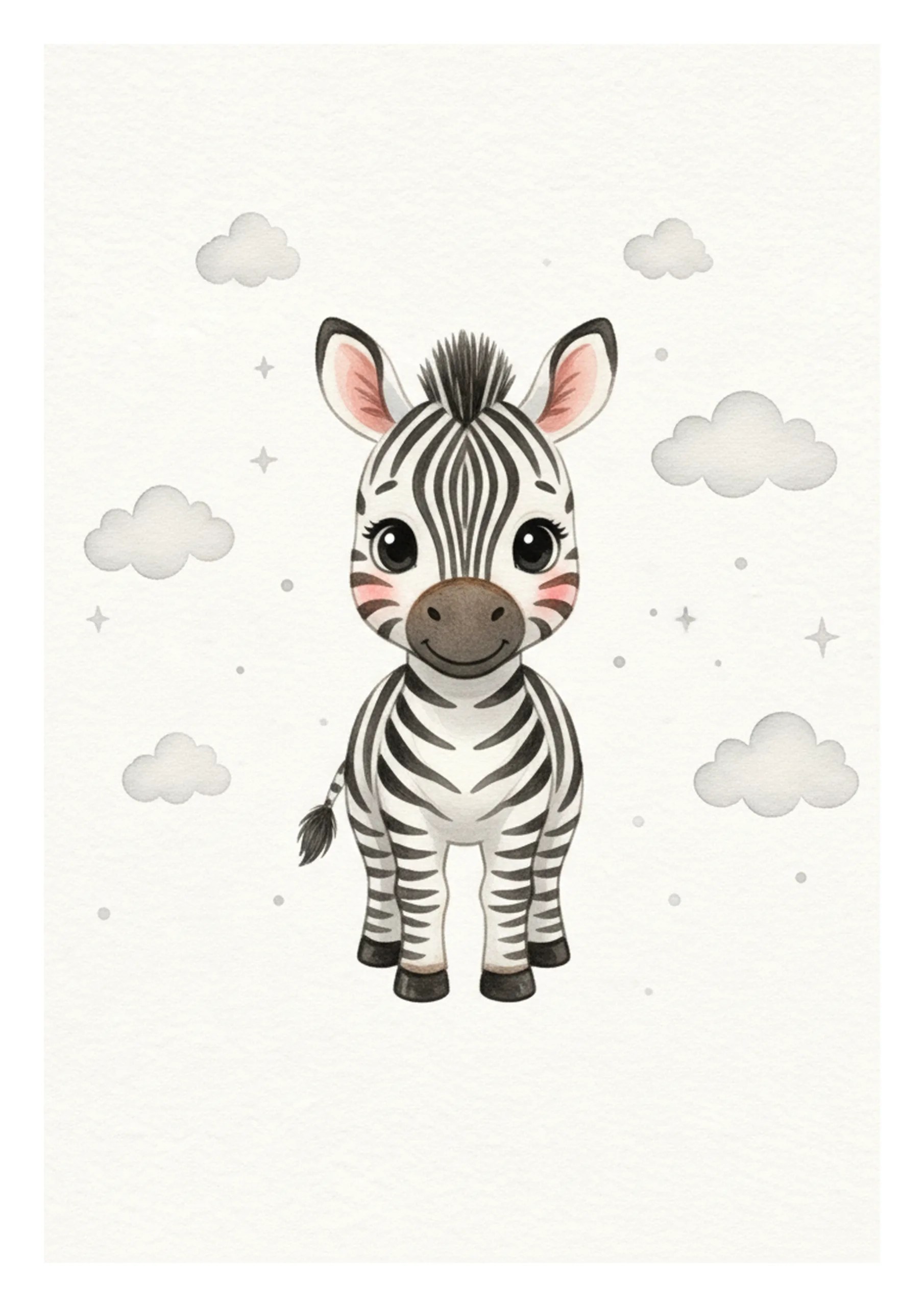 Zebra infantil — Lámina decorativa | Kincho Estudio