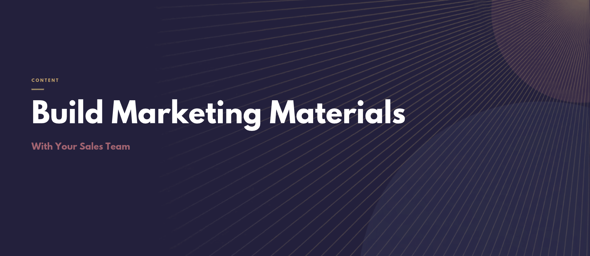 Kindelen Media blog banner for Build Marketing Materials With Your Sales Team