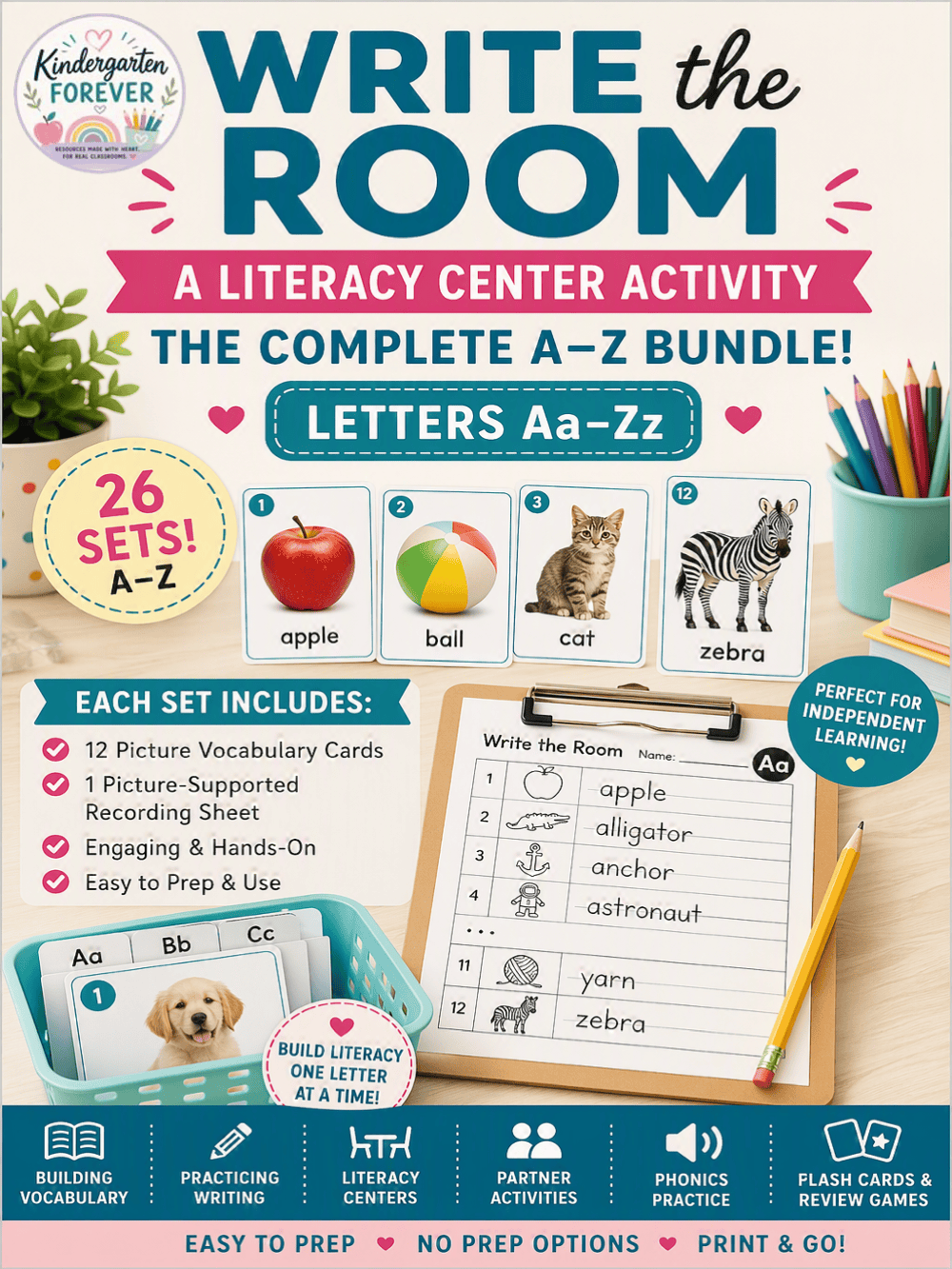 ✨ 6 Reasons Write the Room Activities Are a Kindergarten Literacy Favorite