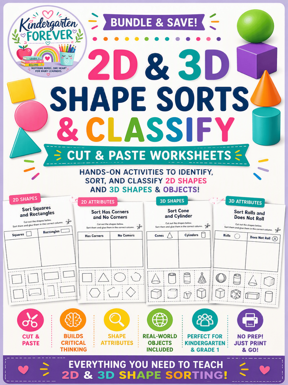 Teaching 2D and 3D Shapes in Kindergarten