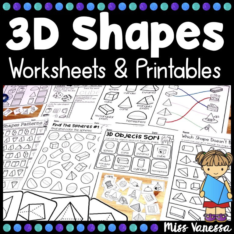 3d shapes worksheets and printables