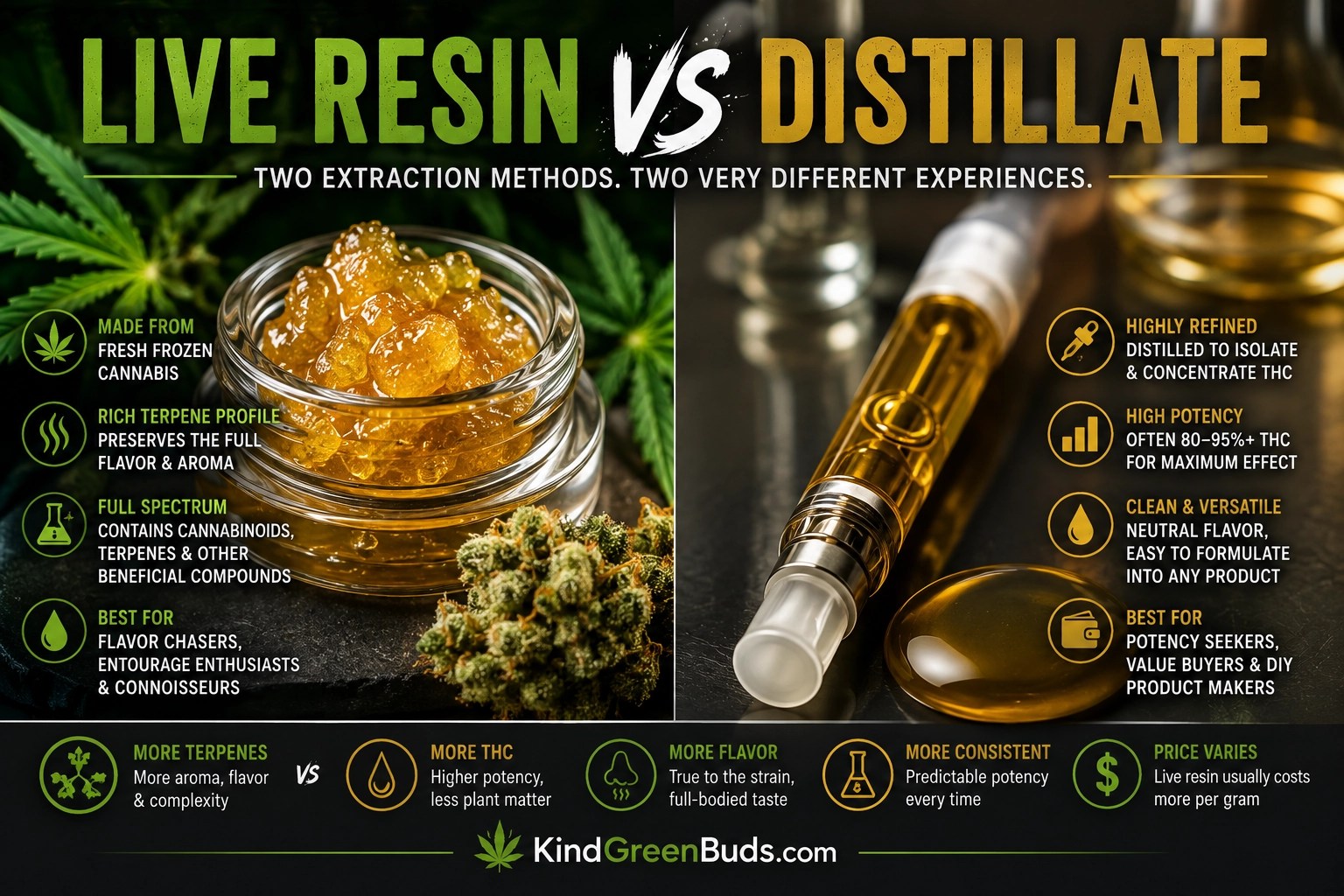 Live Resin vs Distillate
