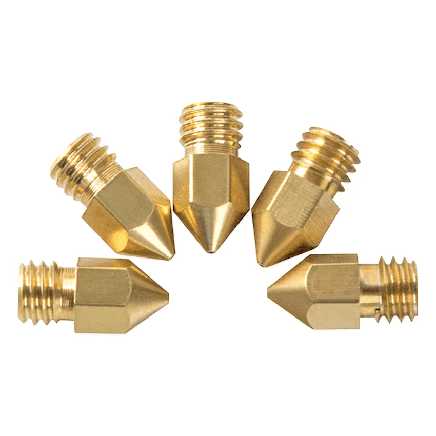 Creality M6 0.4mm Brass Nozzle - Big Head - 5 Pcs