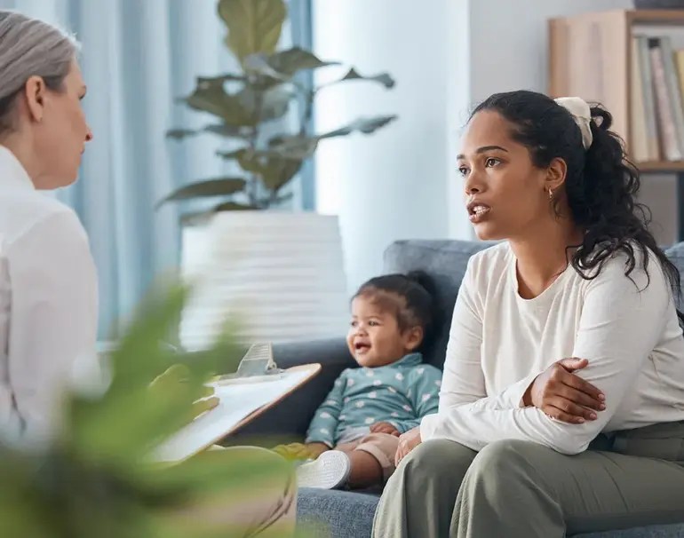 Signup Form image of therapist and parent