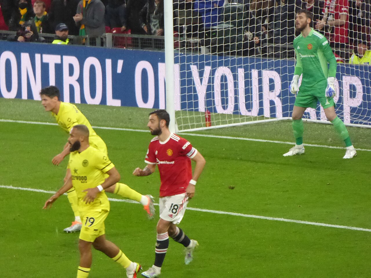 Manchester United against Brentford in May 2022