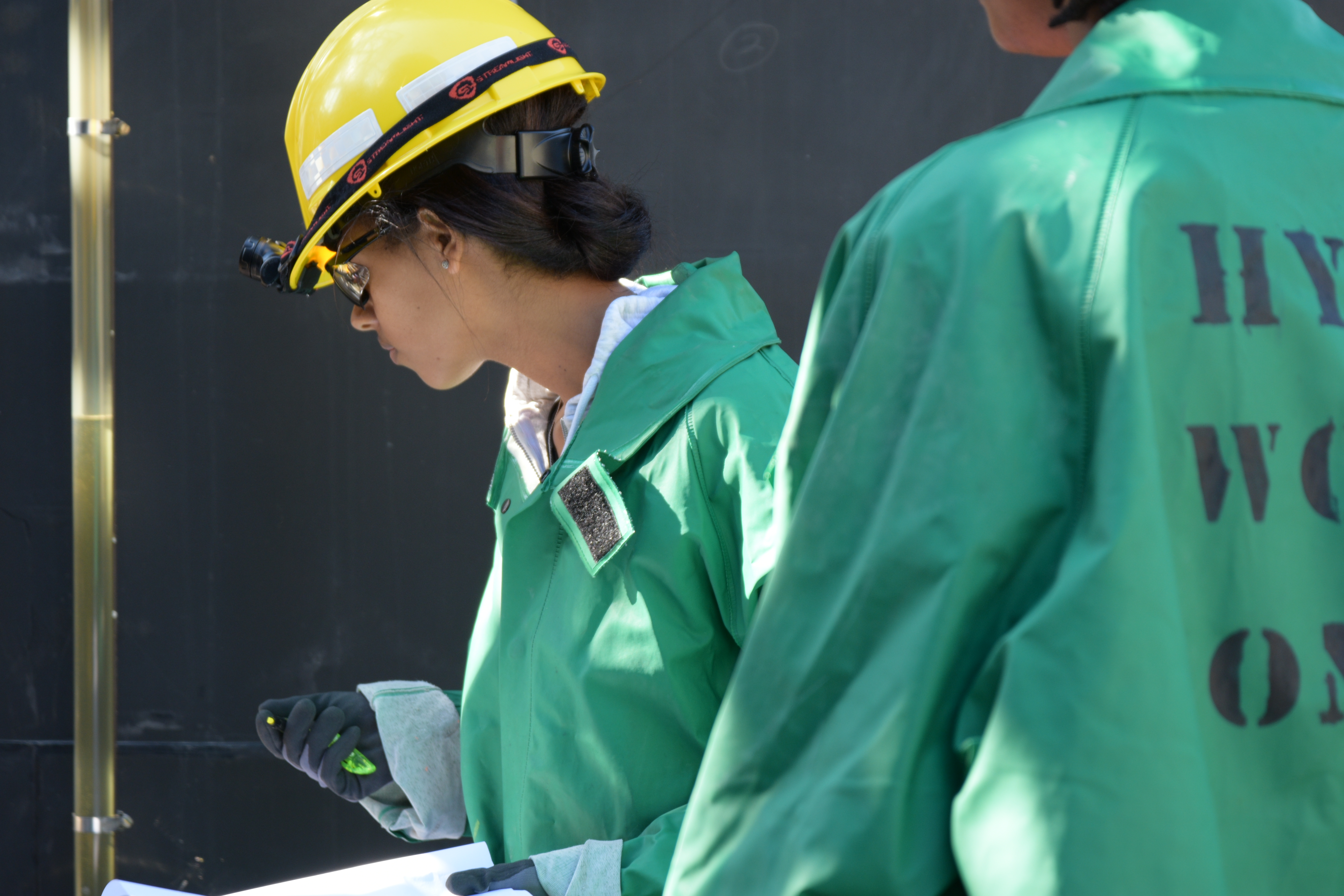 Engineers inspect equipment