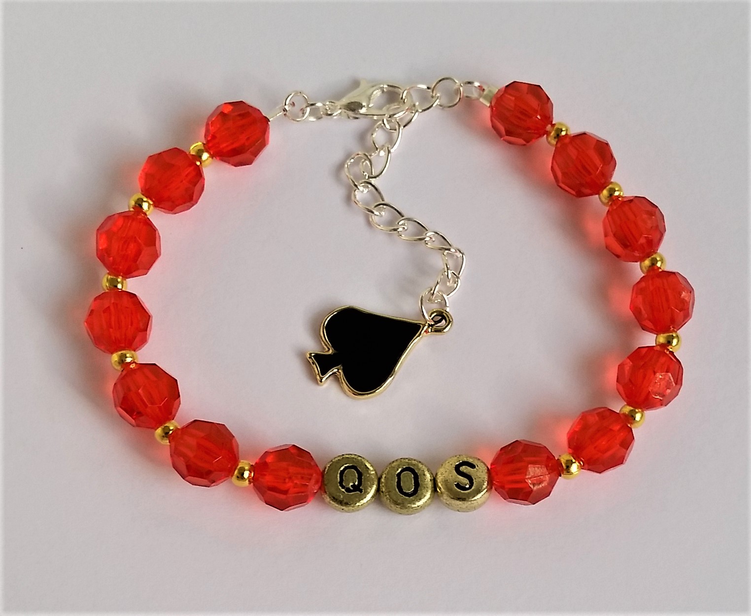 Pulsera De Tobillo Con Cadena Estilo Reina De Espadas - Joyería Sexy, Chapada En Plata, Con Colgante De Letra Q Y Pala, Ajustable Hasta 26.5 Cm