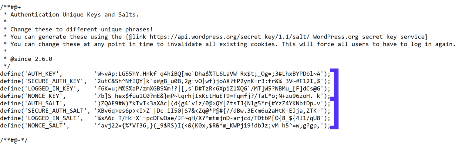 Will changing salts cause all the user passwords to become corrupted? WordPress Salts: What They Are, How They Work, and How to Use Them