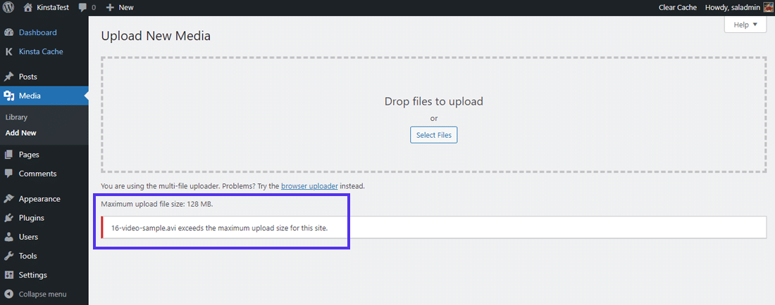 · then, click the options tab. How To Increase The Max Upload Size In Wordpress
