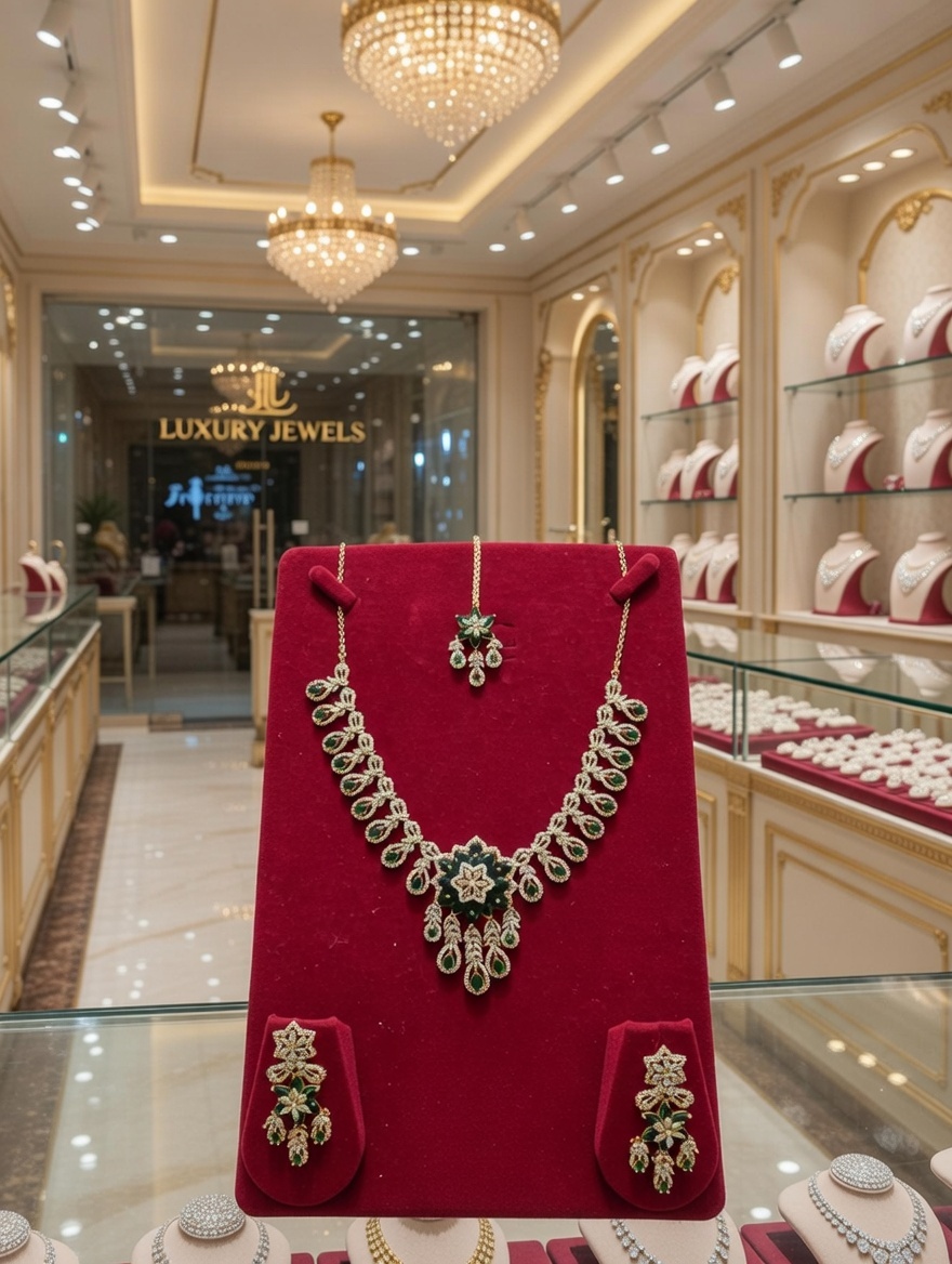 Premium  American Diamond Neckless PN-002