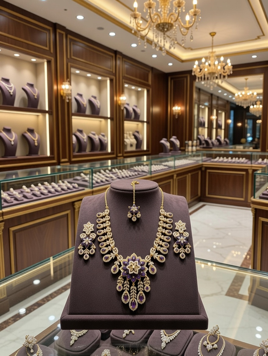 Premium  American Diamond Neckless PN-006